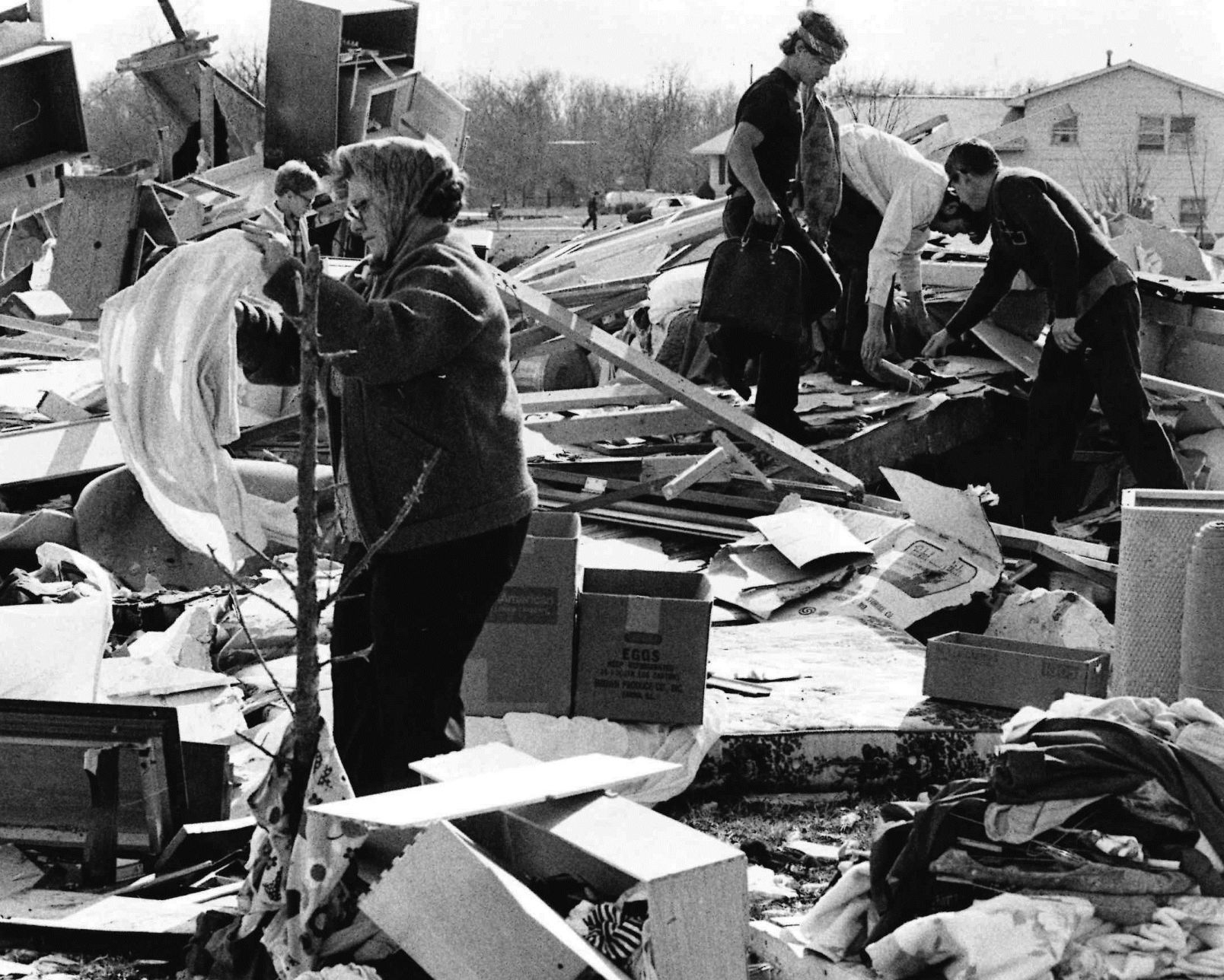 Cleaning up remains